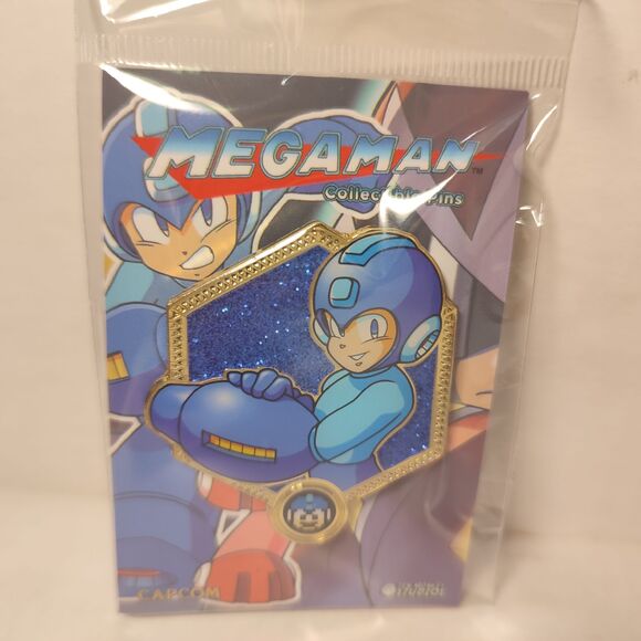 Mega Man Classic Rockman And Proto Man Golden Series Enamel Pins Official Set - Picture 2 of 4